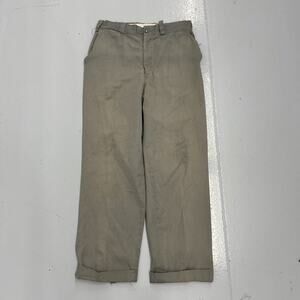 Vintage 60s Big Mac Grey Sanforized Workwear Chinos 30x28